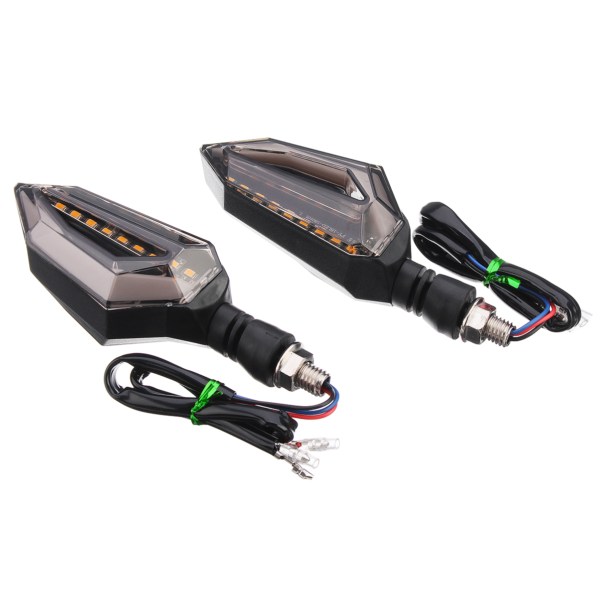 12V Pair Universal Motorcycle Scooter LED Daytime Running Turn Signal Lights