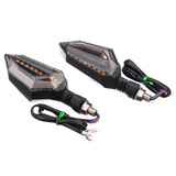 12V Pair Universal Motorcycle Scooter LED Daytime Running Turn Signal Lights