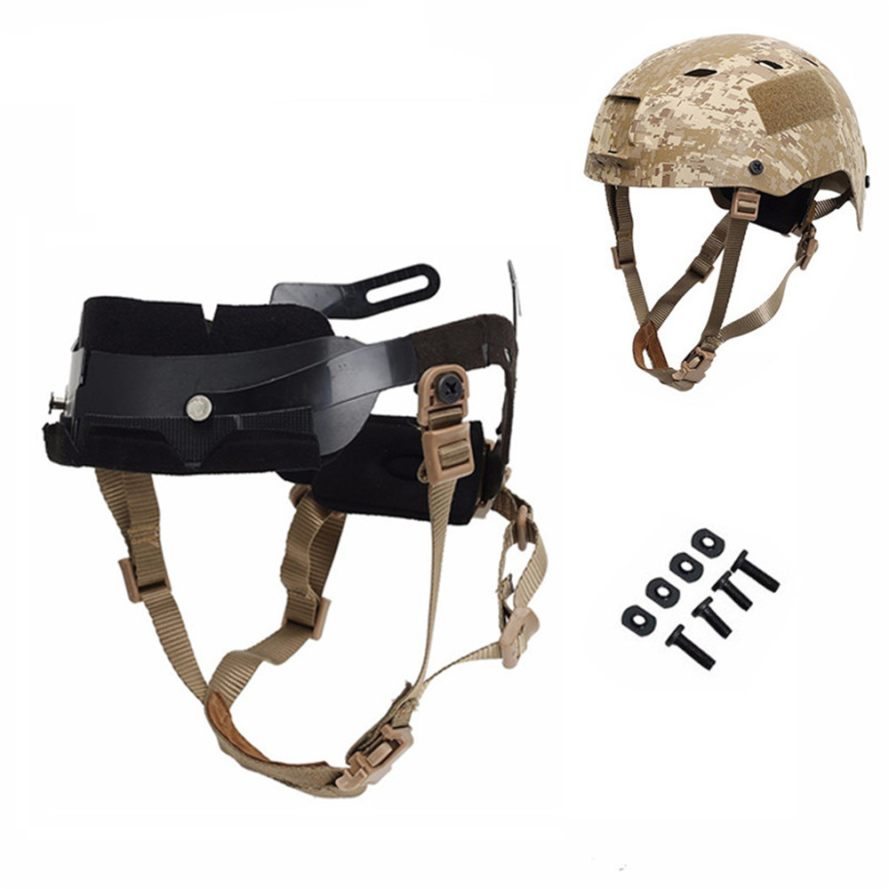 Wosport Tactical Helmet Locking Buckle System Outdoor Protective Adjustable Strap Accessory - Auto GoShop