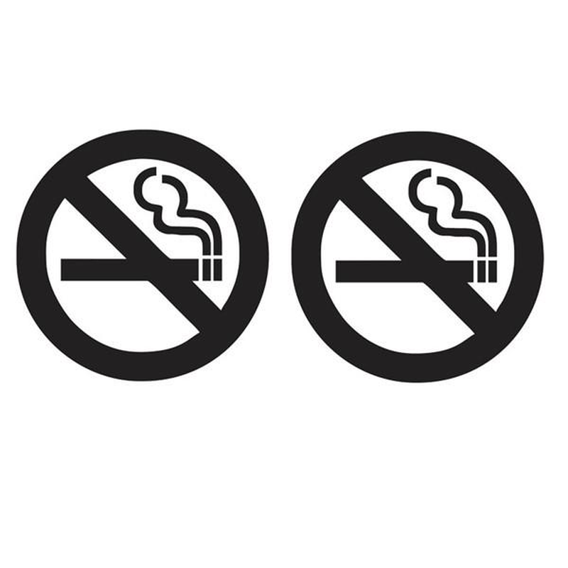 22X10Cm No Smoking Reflective Car Stickers Auto Truck Vehicle Motorcycle Decal