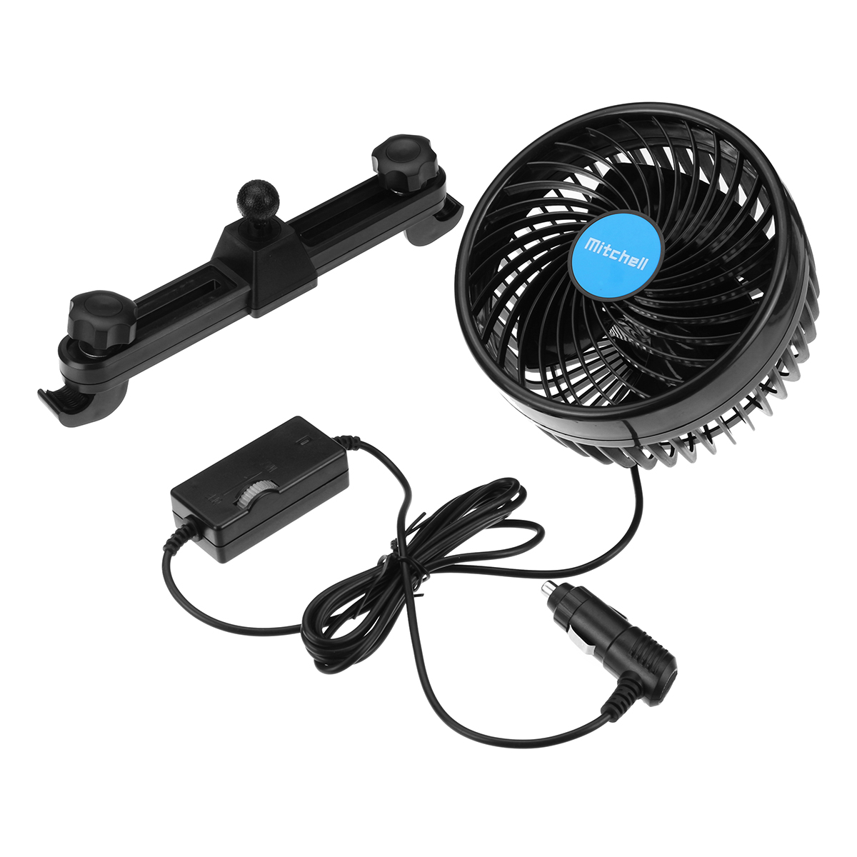 4.5 Inch Car Fan Headrest Rear Seat Cooling Cooler Vehicle 360 Degree Rotatable Stepless