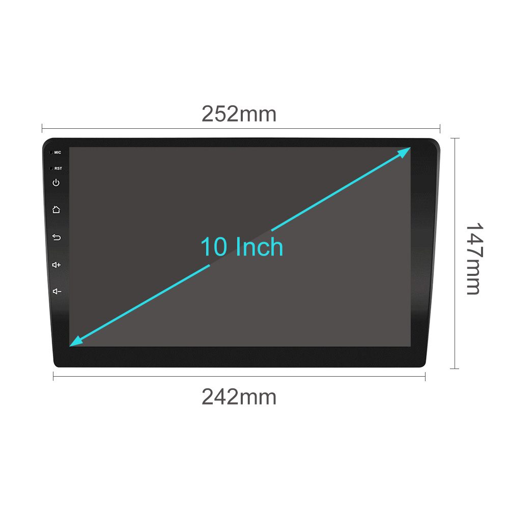9 Inch/10.1 Inch 2 DIN for Android 10.0 Car Stereo Radio MP5 Player 8 Core 4G+64G 1024X600 2.5D Screen GPS Bluetooth USB FM Carplay