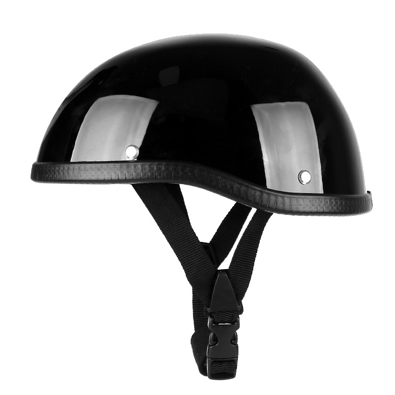Retro Motorcycle Summer Half Face Helmet Safety Protective German Style - Auto GoShop