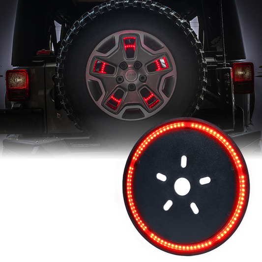 DC 12V Rear Spare Wheel Tire Red LED Brake Lights for Jeep JK 2007-2017