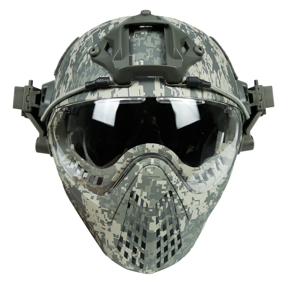 Wosport CS Army Tactical Helmet with Mask Motorcycle Hunting Riding Outdoor - Auto GoShop