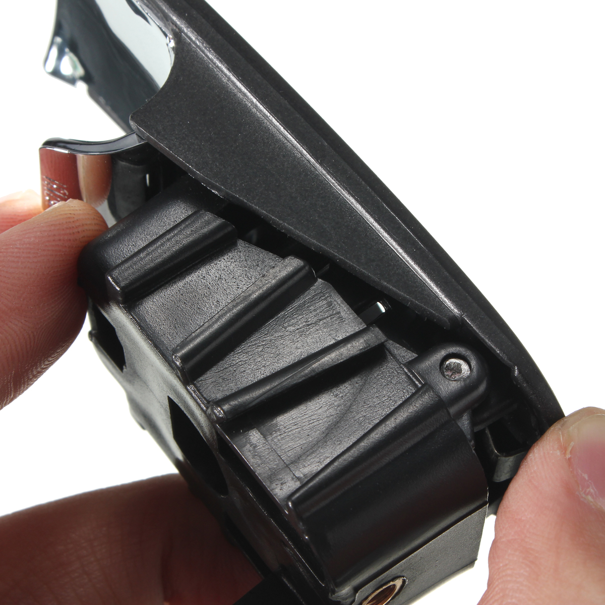 Chrome Glove Box Lock Lid Handle with Hole Dark Grey for Audi A4 8E B6 B7 - Auto GoShop