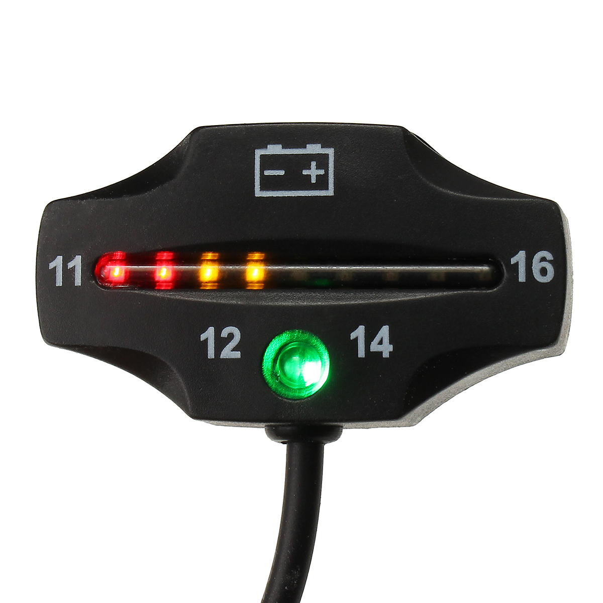 Motorcycle Car Universal Waterproof LED Battery Voltage Meter Indicator Pad 12V