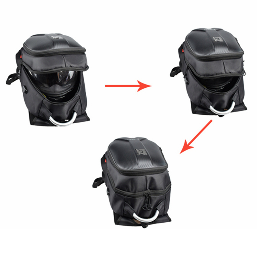 GHOST RACING USB 15Inch 36-55L Backpack Motorcycle Racing Helmet Bags Cycling Luggage Big Capacity Saddlebags