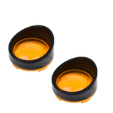 2Pcs Motorcycle Turn Signal Light Bezels Lens Cover Visor Trim Rings for X1883 1200 X48 Road Kings - Auto GoShop