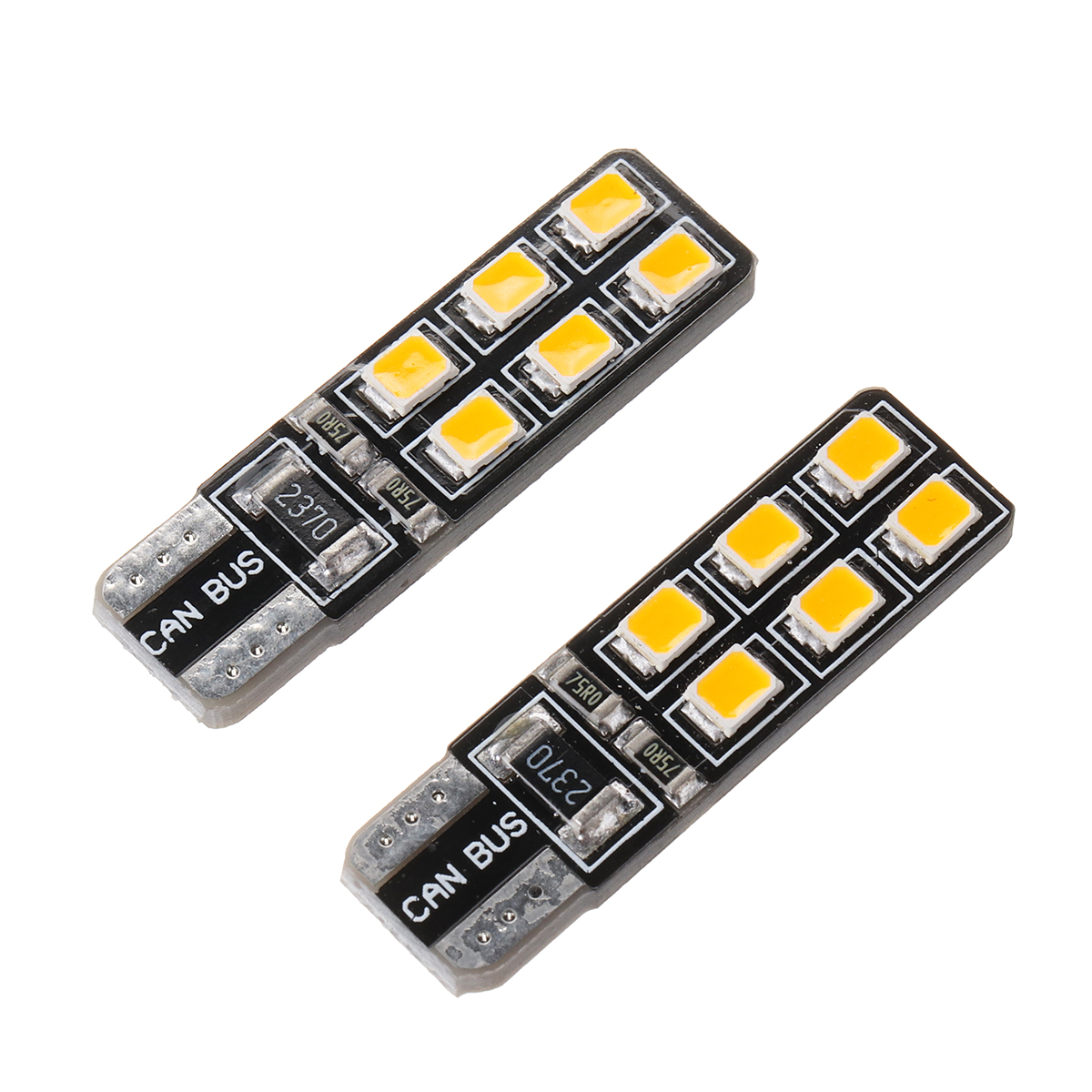 Smoke Black Car Side Marker Lights Lens Cover Leaf Board Lamp with Yellow T10 LED Bulbs for Honda Civic 2016-2018