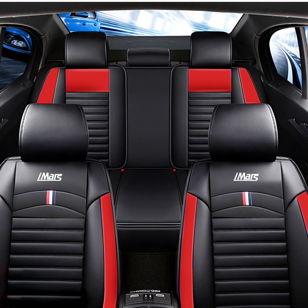 Imars SC3-5 Universal 5PCS Car Seat Mat Covers Set PU Leather Breathable Cushion Pad Protector
