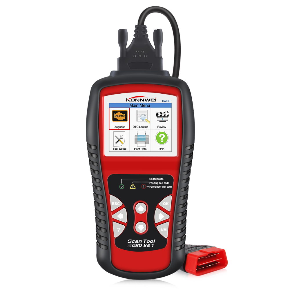 KONNWEI KW830 ODB2 Car Diagnostic Scanner Tool 12V Auto EOBD Fault Error Code Reader Battery Tester - Auto GoShop