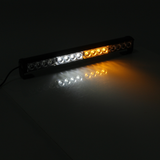 18Inch 16LED Emergency Traffic Advisor Flash Strobe Light Bar Warning Lamp White+Amber Color with Switch - Auto GoShop