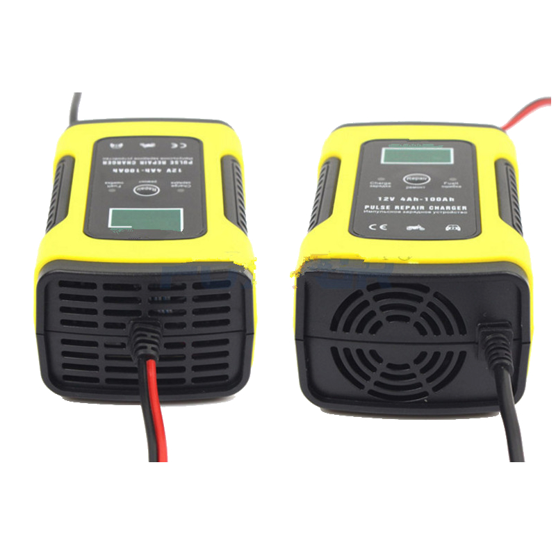 FOXSUR 12V 5A Pulse Repair LCD Battery Charger for Car Motorcycle Agm Gel Wet Lead Acid Battery
