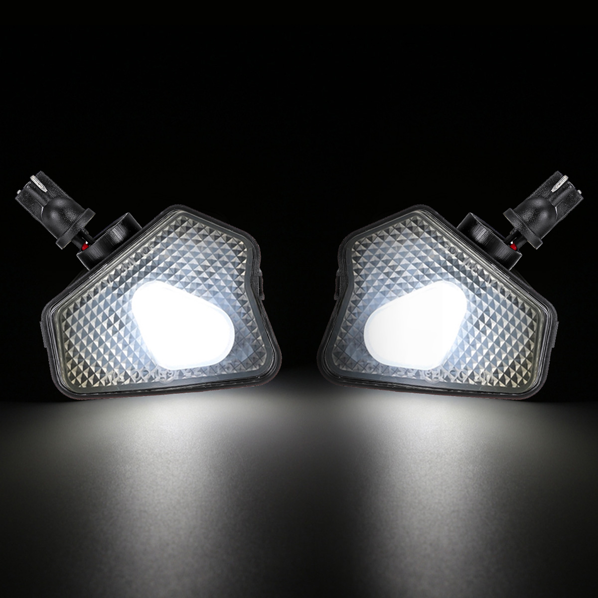 2Pcs LED Car Rearview Mirror Lights under Mirror Puddle Lights for Mercedes Benz W117 W204 W212 W221 W218