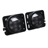 2Piece Smoked Turn Signal Fender Parking LED Lights for Jeep Wrangler 87-18 TJ YJ JK