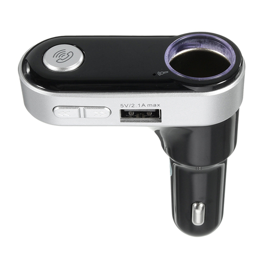 Car Charger Cigarette Lighter Hands Free FM Transimittervs USB MP3 Player with Bluetooth Function