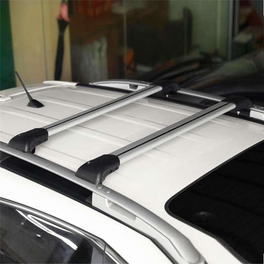 2Pcs 93-99Mm Car Roof Rack Cross Bar Luggage Carrier for All Cars Raised Rail - Auto GoShop