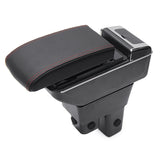 Black ABS Car Armrest Console Storage Box Organizer for Honda Fit Jazz 2009-2013 - Auto GoShop