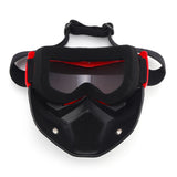 Black Motorcycle Helmet Mask Shield Goggles Open Face Bike Motocross Eyewear Motorbike