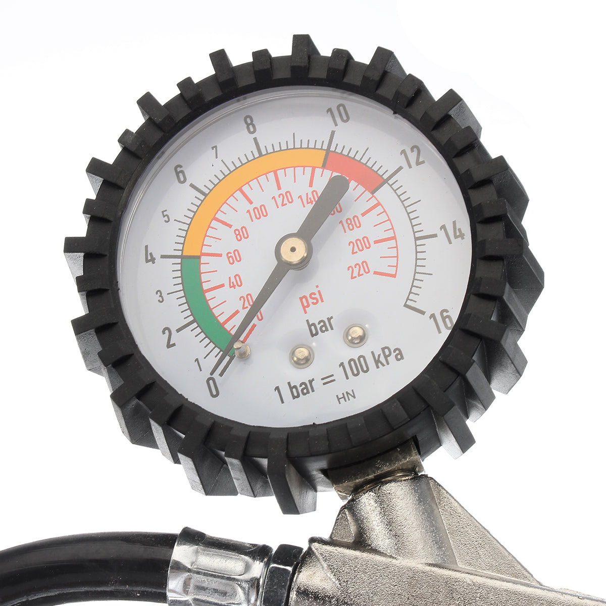 Light Gray 220PSI Tire Tyre Inflator Air Compressor Pressure Gauge