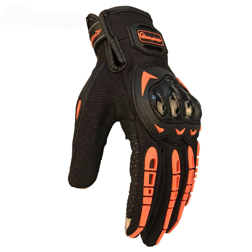 Black Riding Tribe Motorcycle Motocross Gloves Touch Screen Anticollision Anti-slip Full Finger