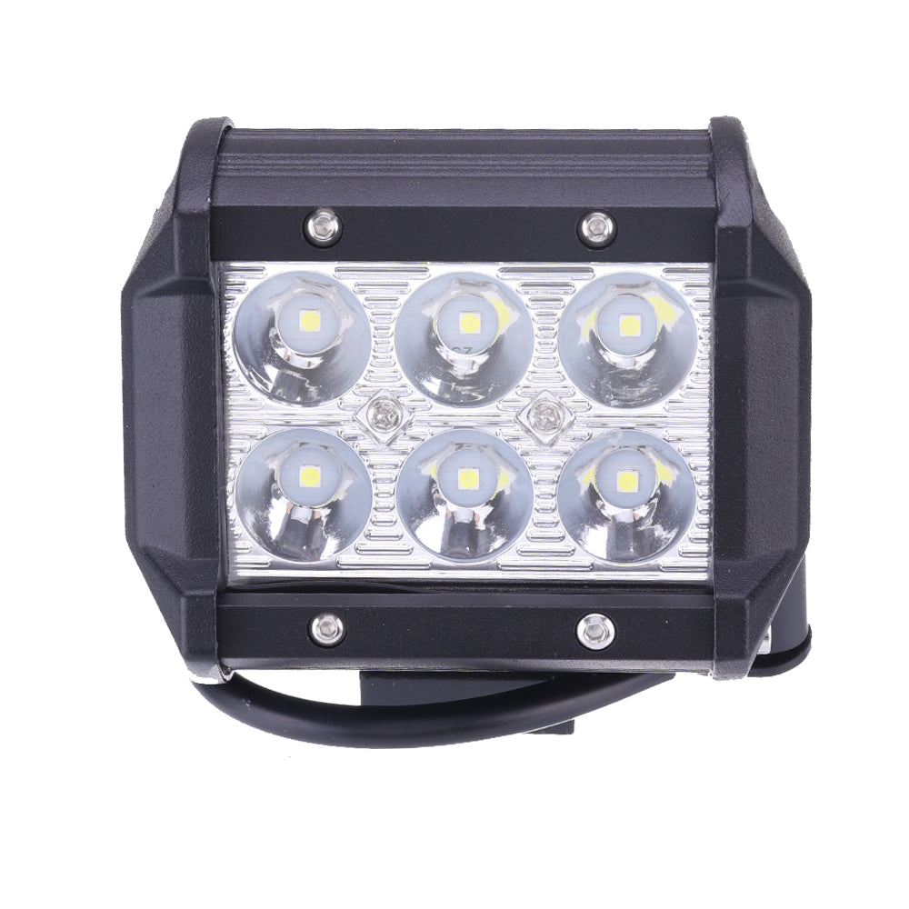 Gray 4Inch 18W LED Work Light Bar Spot Beam Driving Lamp 12V 1500LM White for Jeep SUV ATV Trailer
