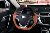 Leather hand sewing steering wheel cover - Auto GoShop