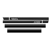 Black Pair Sport Side Stripes Car Stickers Decals for Benz W117 C117 X117 CLA AMG