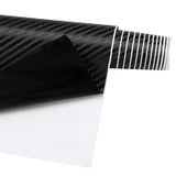 Black 127x60cm 3D Carbon Fiber Vinyl Waterproof Car Wrap Sheet Roll Film DIY Sticker for Car Motorcycle