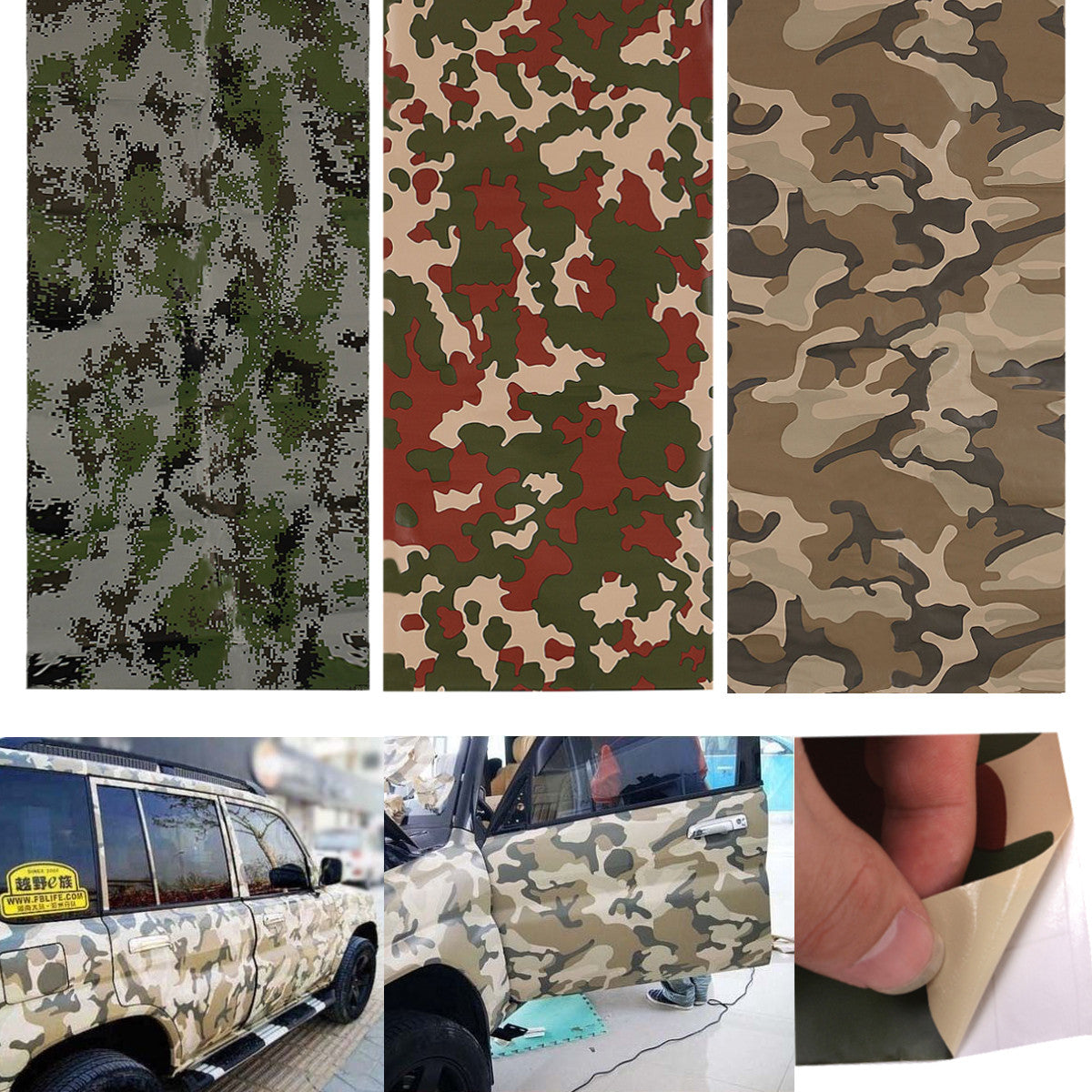 Dark Olive Green 150X60cm Camo Camouflage Car Stickers Forest Desert Digital Vinyl Film Wrap Decal Air Bubble Free