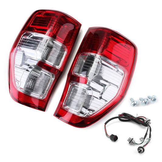 Dark Red Car Rear Tail Light Assembly Brake Lamp with Wiring Harness for Ford Ranger Ute PX XL XLS XLT 2011-2018