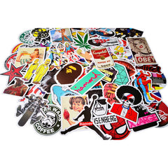 100Pcs Graffiti Decorative Stickers Cartoon Suitcase Sticker Waterproof (1) - Auto GoShop
