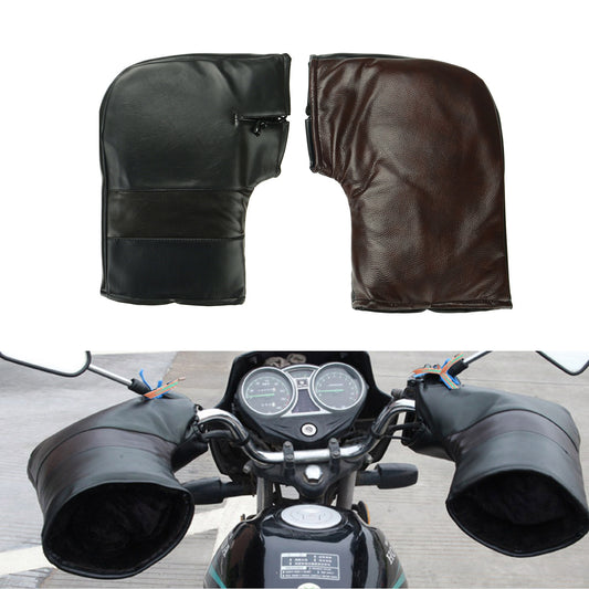 Dark Slate Gray Motorcycle Scooter Handlebar Grip Gloves Muffs Hand Warm Cover Winter Thermal