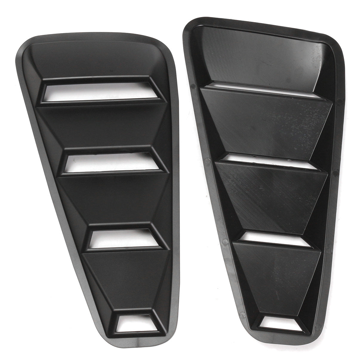 1 Pair 1/4 Quarter ABS Side Window Shield Louvers Scoop Cover Vent Black For 05-2014 Mustang - Auto GoShop
