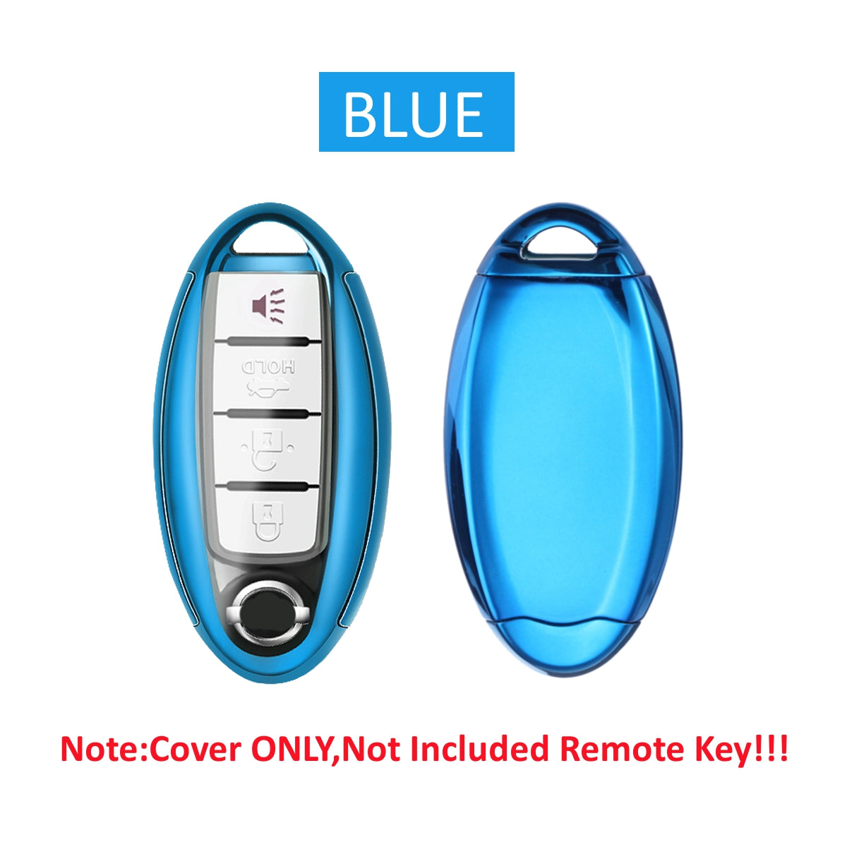 Medium Turquoise 2 IN 1 Remote Smart Key TPU Case Shell Cover Fob For  Nissan Altima Infiniti