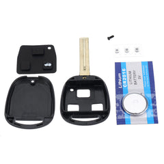 3 Buttons Remote Key Fob Case Shell w/ Battery For Lexus IS200 GS300 LS400 RX300 - Auto GoShop