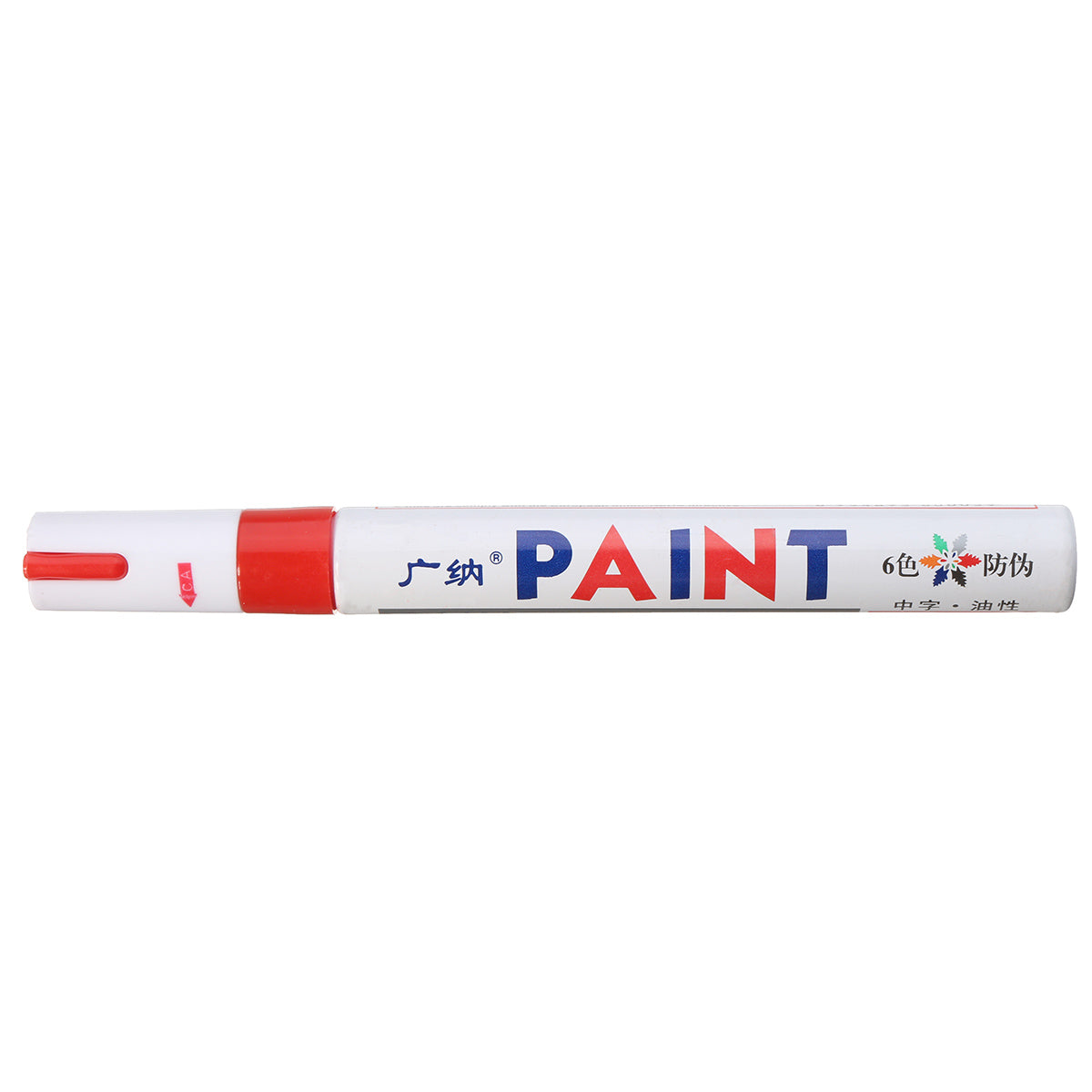 Firebrick 2Pcs Red Color Tyre Permanent Paint Pen Tire Metal Outdoor Marking Ink Marker Trendy