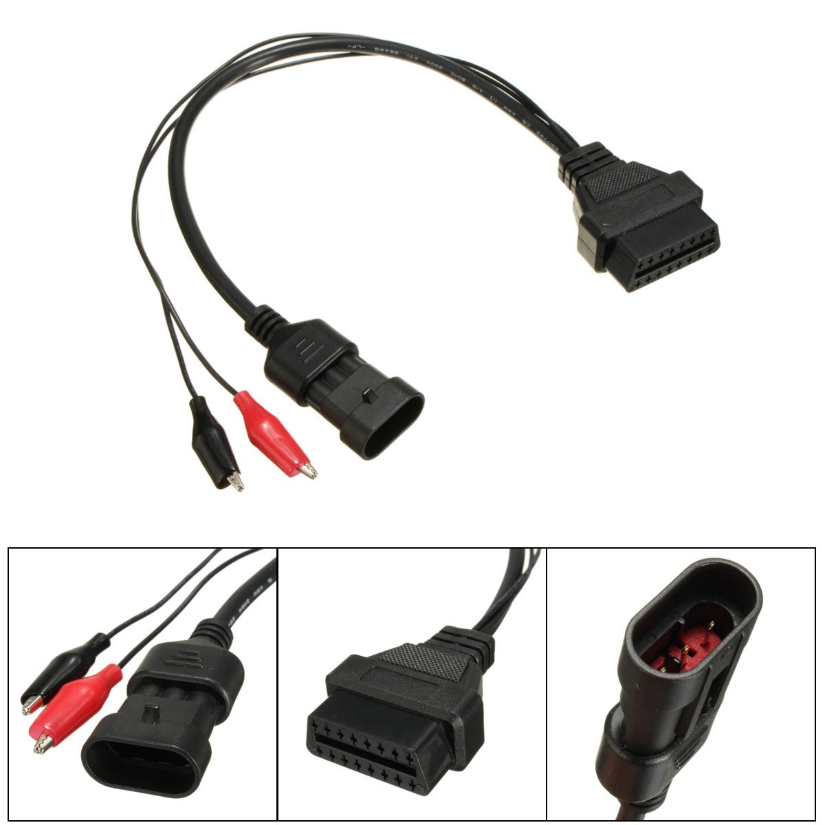 16Pin OBD2 TO 3Pin OBD1 Diagnostic Cable Adaptor Detection For Fiat Alpha Romeo - Auto GoShop