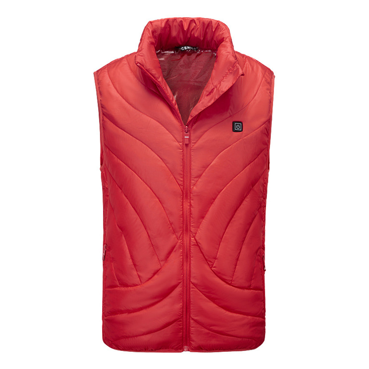 Maroon Red/Black 5V USB Heated Vest Men Winter Electrical Heated Sleeveless Jacket Outdoor Hiking