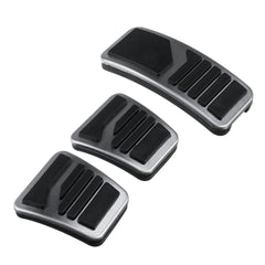 Black 3Pcs Manual MT Clutch Brake Pedals Stainless Steel Metal Accelerator Universal For Mitsubishi