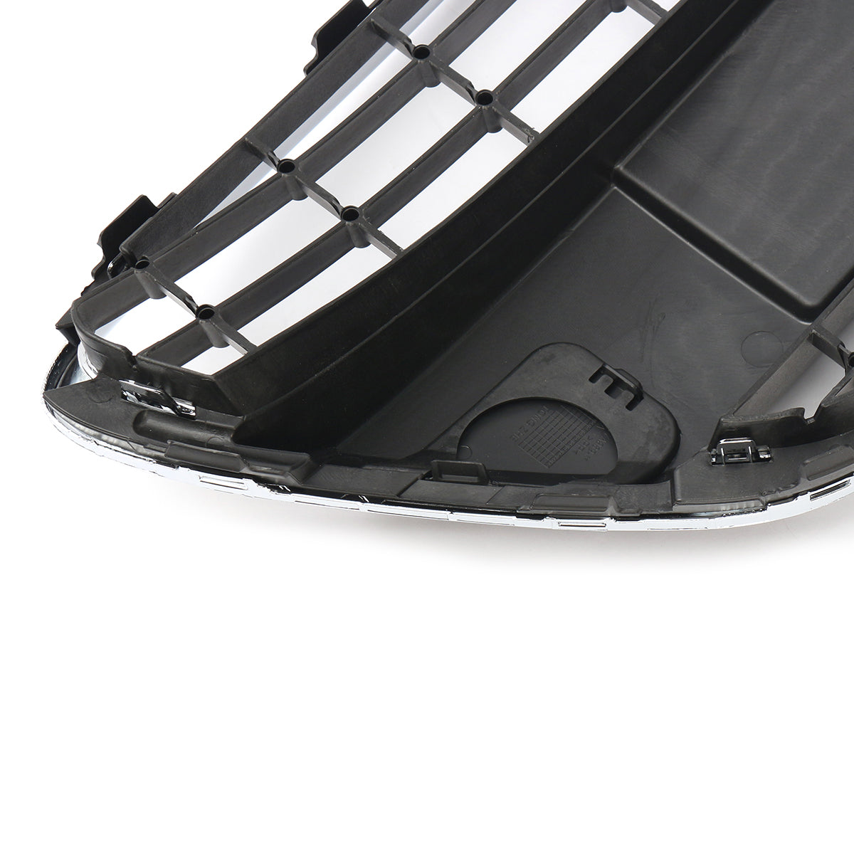 Car Front Bumper Center Lower Grill Mesh Black W/ Chrome Trim For Ford Fiesta MK7 - Auto GoShop