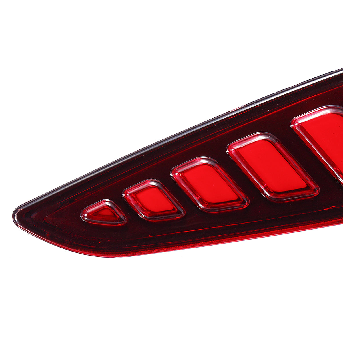 Red Pair LED Rear Bumper Reflector Driving Brake Lights for Toyota C-HR 2016-2020