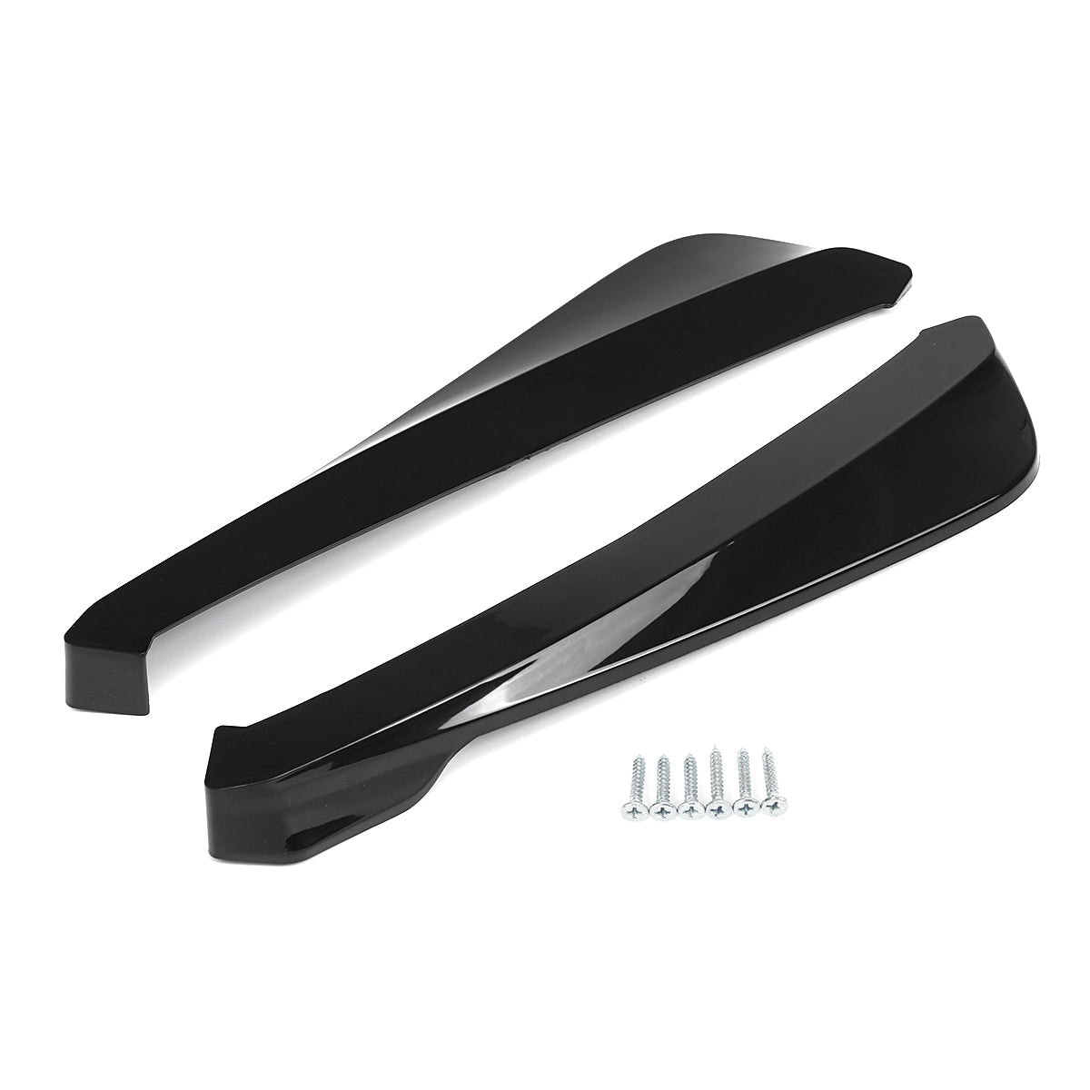 2Pcs Universal Car Black Rear Bumper Lip Wrap Angle Splitters - Auto GoShop