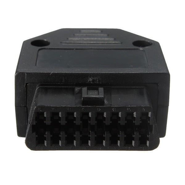 Universal 16 Pin OBD2 Diagnostic Tool Female Connector Plug Black Case Shell - Auto GoShop