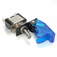 Steel Blue 5x Blue Car Cover LED SPST Toggle Rocker Switch Control 12V 20A