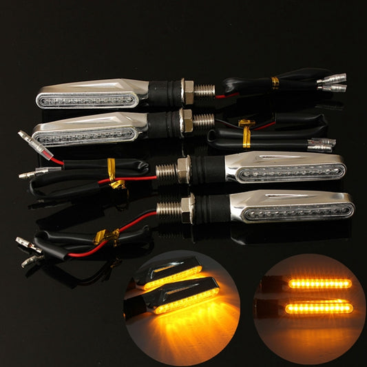 Rosy Brown 4pcs Motorcycle LED Turn Signal Indicator Amber Light