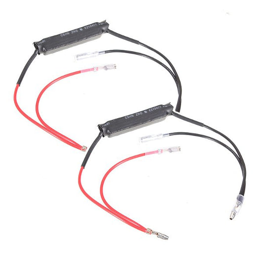 White Smoke 2pcs Motorcycle Flasher LED Turn Signal Indicator Resistors Adaptors