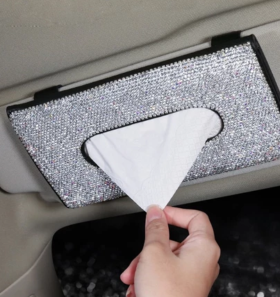 Diamond Car Visor Tissue Holder - Auto GoShop