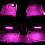 Black POSSBAY Car RGB Lights LED Strip Neon Lamp Decorative Atmosphere Lights Wireless Remote/Music/Voice Control Car Interior Light